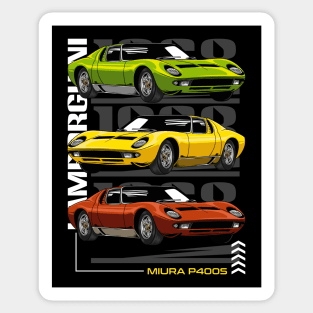 Retro Miura Exotic Car Sticker